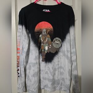 Our Universe Star Wars The Mandalorian The Child & Mando Tie-Dye Long-Sleeve T-S